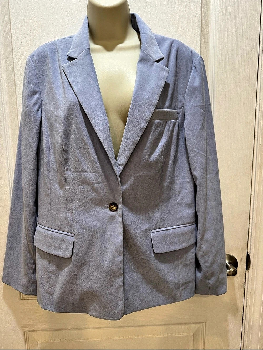 Vintage ORVIS Women's Blazer in Blue Size Large Velvety Excellent Condition